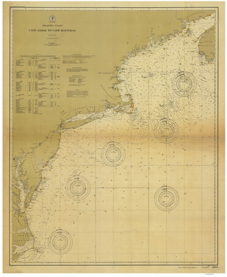 Nautical Charts of the Atlantic Coast - Big Area