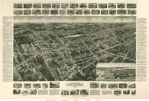 Bird's Eye View of Long Island - 1925 Amityville