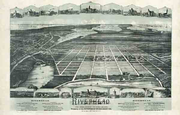 Bird's Eye View of Long Island - 1890 Riverhead