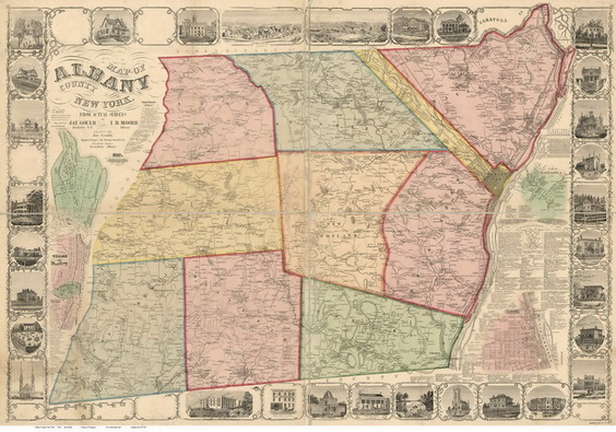 Map of Albany County New York, 1854