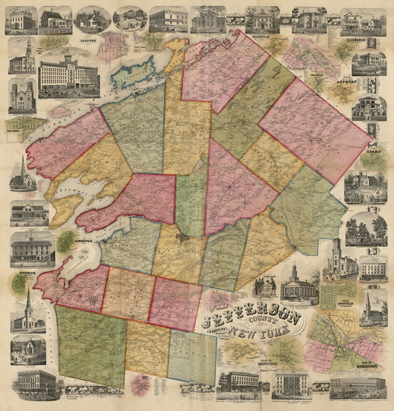 Map of Jefferson Co NY, 1855