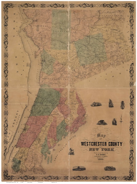 Map of Westchester Co NY, 1858