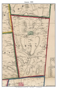 Dutchess Co PA Town Map, 1858