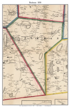 Dutchess Co PA Town Map, 1858