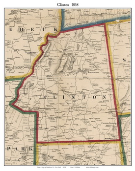 Dutchess Co NY Town Map, 1858