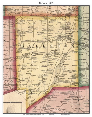 Old Maps of Saratoga Co NY, 1856 Town Maps