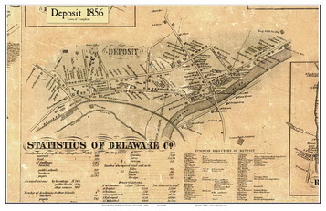 Old Maps of Delaware Co NY, 1856 Town Maps