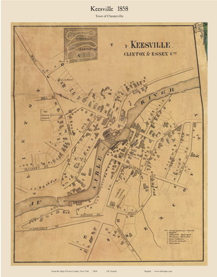 Old Maps of Essex Co NY, 1858 Town Maps