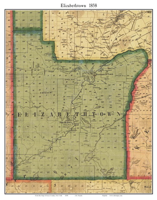 Essex Co NY Town Map, 1858