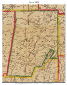 Washington Co NY Town Map, 1853