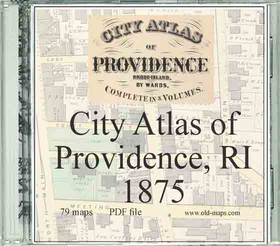 Providence RI 1875 Atlas  CDROM