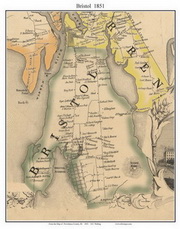 Providence Co RI 1851 Town Maps