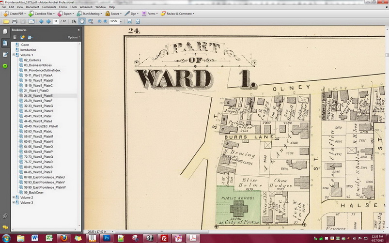 Detail from the 1875 Providence RI Atlas