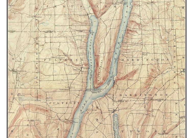 Finger Lakes Topographical Maps New York