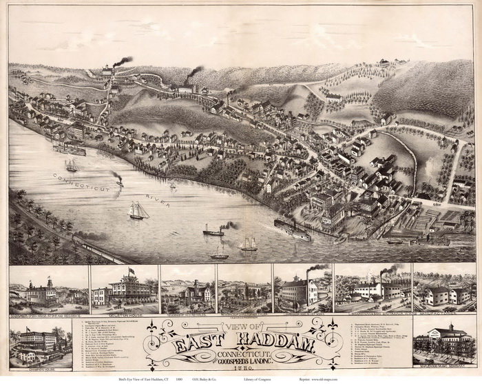 Bird's Eye of East Haddam CT1880