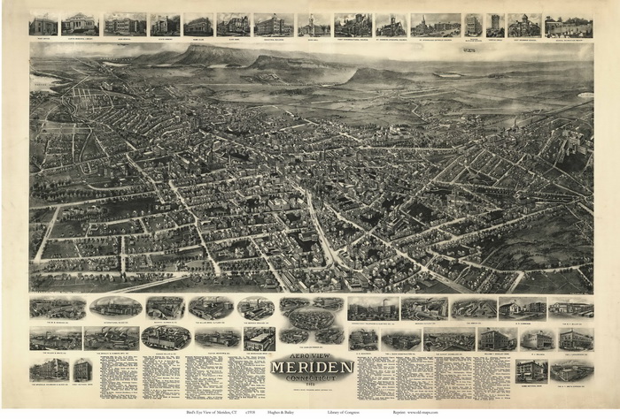 Bir'ds Eye of Meriden CT 1918