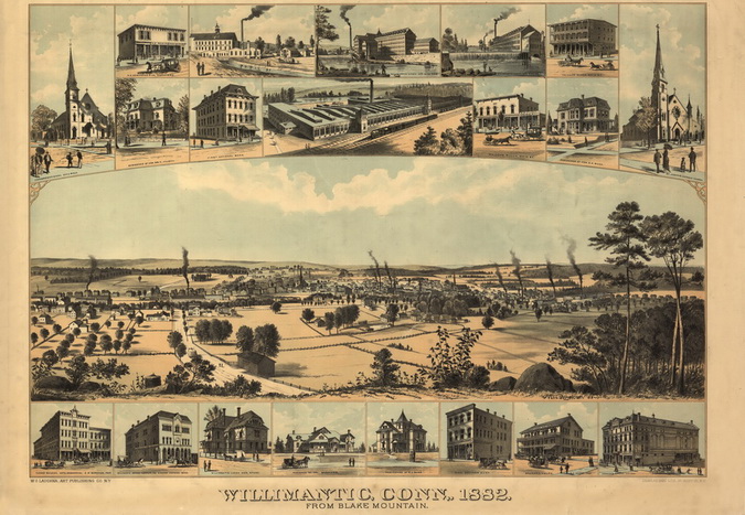 Bird's Eye of Willimantic 1882