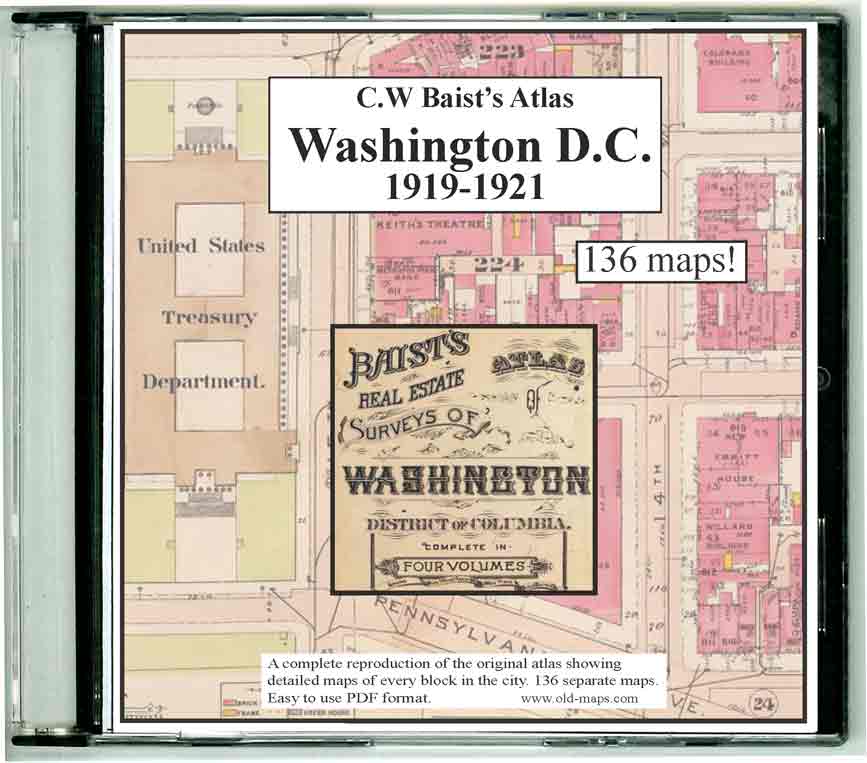 Baist Atlas Washington DC 1919-1921 CDROM