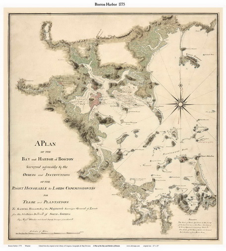 1775 Plan of Boston Harbor