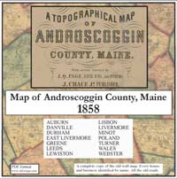 Kennebec County 1856 map on CD