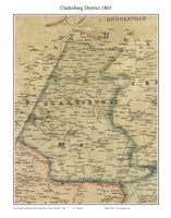 Montgomery County MD, 1858 Town Map