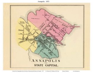 Maryland 1873 Atlas - City Maps
