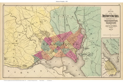 1873 Atlas of Maryland - District of Columbia