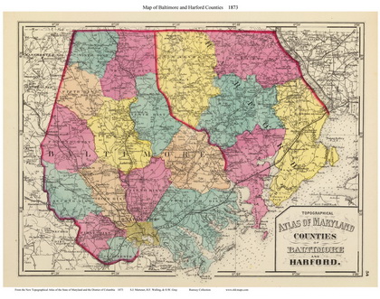 1873 Maryland Atlas - Baltimore County & Harford County