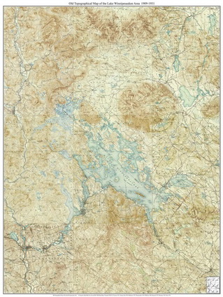 1928 Topographical Map of Lake Winnipesaukee