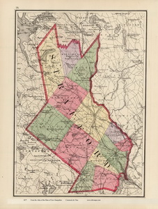 Old Map of Strafford Co NH, 1877