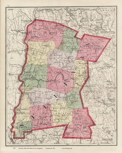 Old Map of Sullivan Co NH, 1877