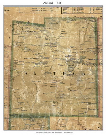 Old Town Maps of Cheshire County NH, 1858