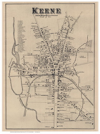 Old Town Maps of Cheshire County NH, 1858