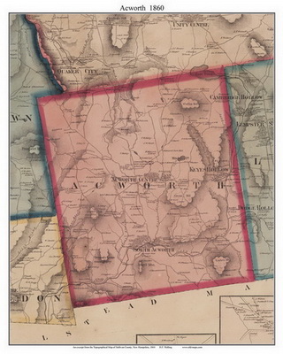 Old Maps of Sullivan Co NH, 1860
