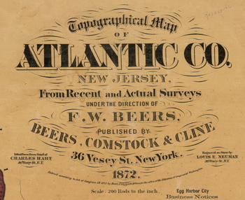 Map of Atlantic County NJ, 1872