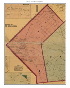 Town Map of Atlantic County NJ, 1872