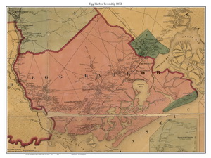 Town Maps of Atlantic County NJ, 1872