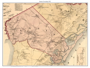 Town Map of Cape May County NJ, 1872