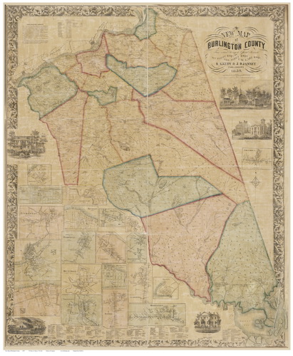 Map of Burlington County NJ, 1859