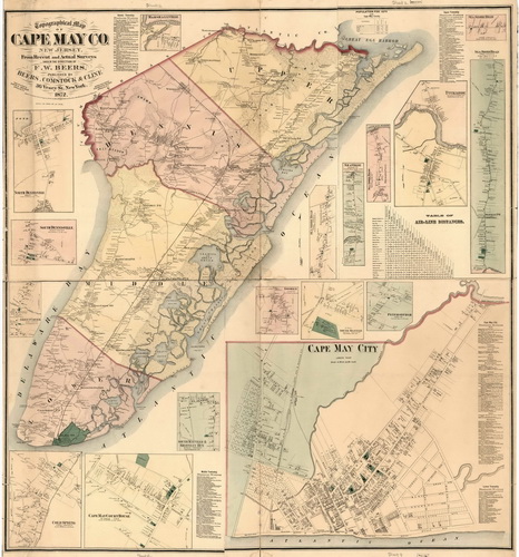 Map of Cape May County NJ, 1872