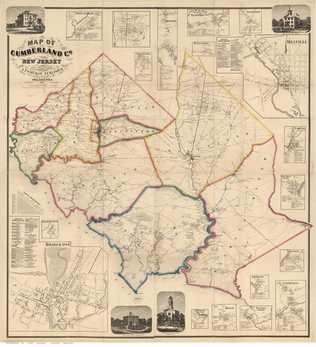 Map of Cumberland County NJ, 1862