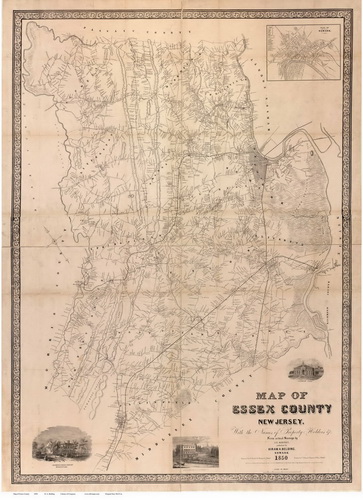 Map of Essex County NJ, 1850