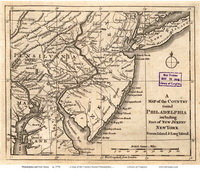 Old State Map of New Jersey - 1776 Philadelphia
