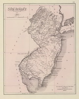 Old State Map of New Jersey - 1812 Giberson