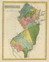 Old State Map of New Jersey - 1816 Lucas
