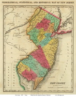 Old State Map of New Jersey - 1822 Carey