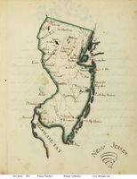 Old State Map of New Jersey - 1823 Henshaw