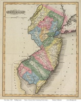 Old State Map of New Jersey - 1823 Lucas