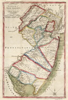Old State Map of New Jersey - 1827 DeSilver