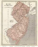 Old State Map of New Jersey - 1845 Gordon